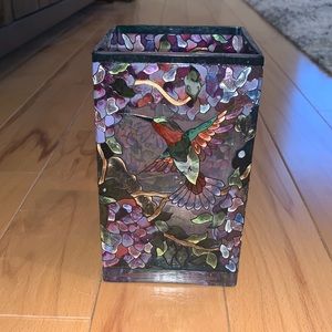 Hummingbird Glass Votive Candle Holder/Vase